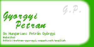 gyorgyi petran business card