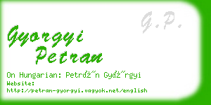 gyorgyi petran business card